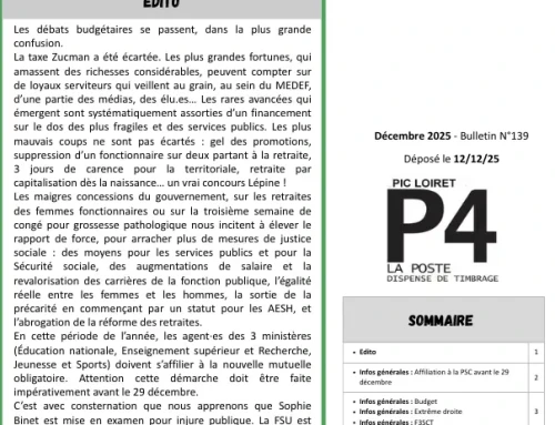 Bulletin 139 décembre 2025